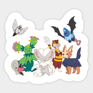 A gaggle of Monster Sticker